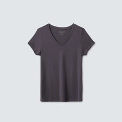 Women's Petite Merino V-Neck T-Shirt