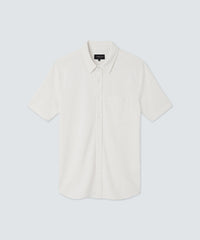 Men's Relaxed Short Sleeve Merino Button-Up