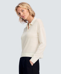 Women’s Long Sleeve Fine Knit Polo